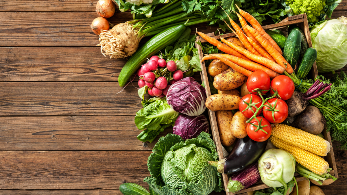 A range of vegetables