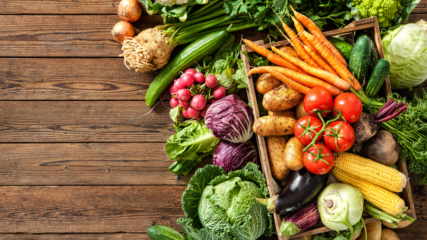 A range of vegetables